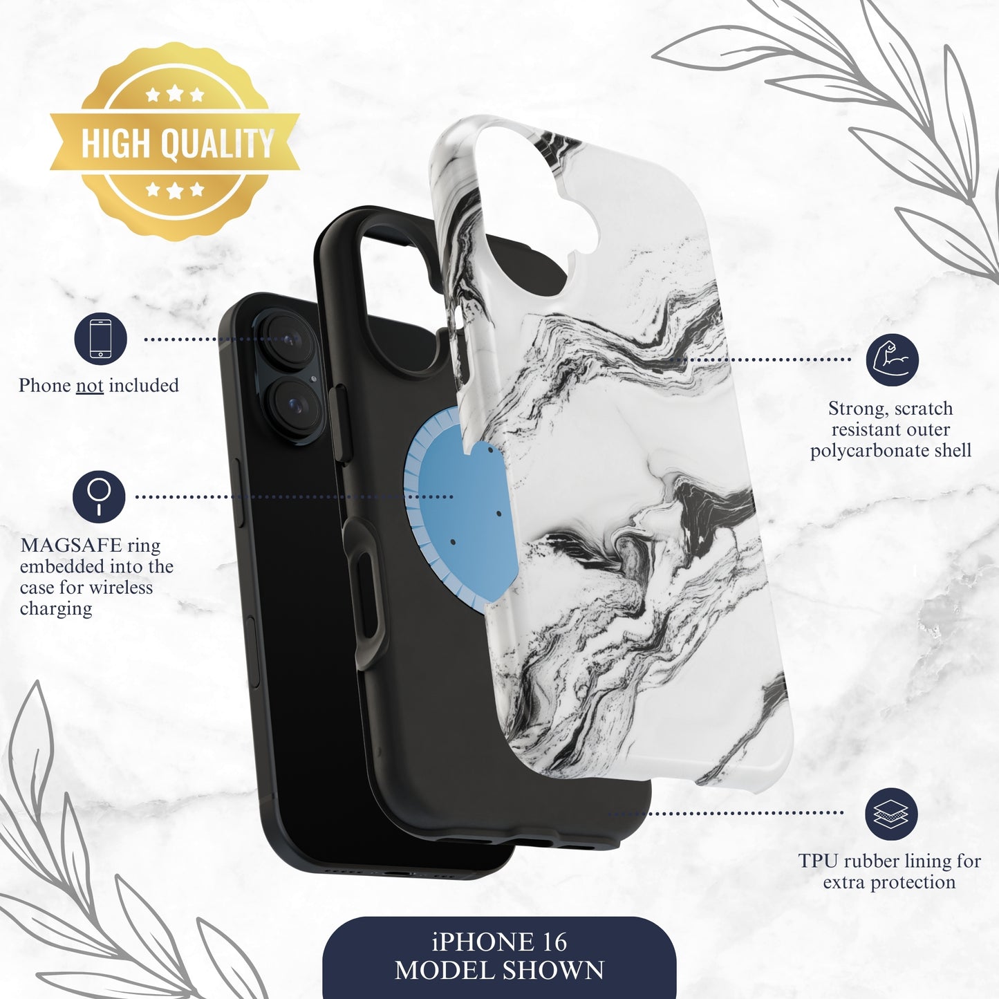 Contrast - Magsafe iPhone Case Phone Case-aesthetic phone case-shockproof phone case-cute phone case-designer phone case-elegant phone case-luxury phone case-phone accessories-fashion accessory