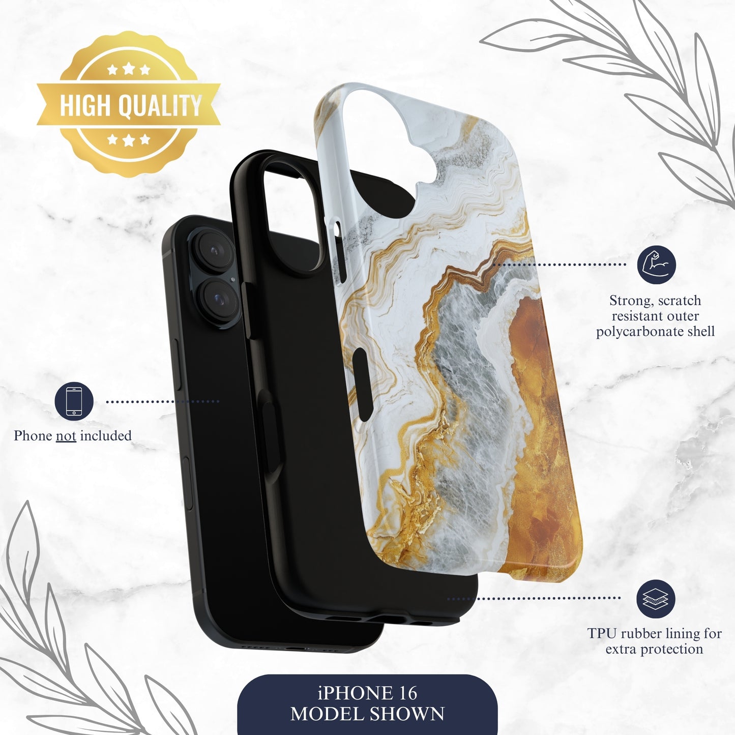Snowgold - iPhone Case Phone Case-aesthetic phone case-shockproof phone case-cute phone case-designer phone case-elegant phone case-luxury phone case-phone accessories-fashion accessory