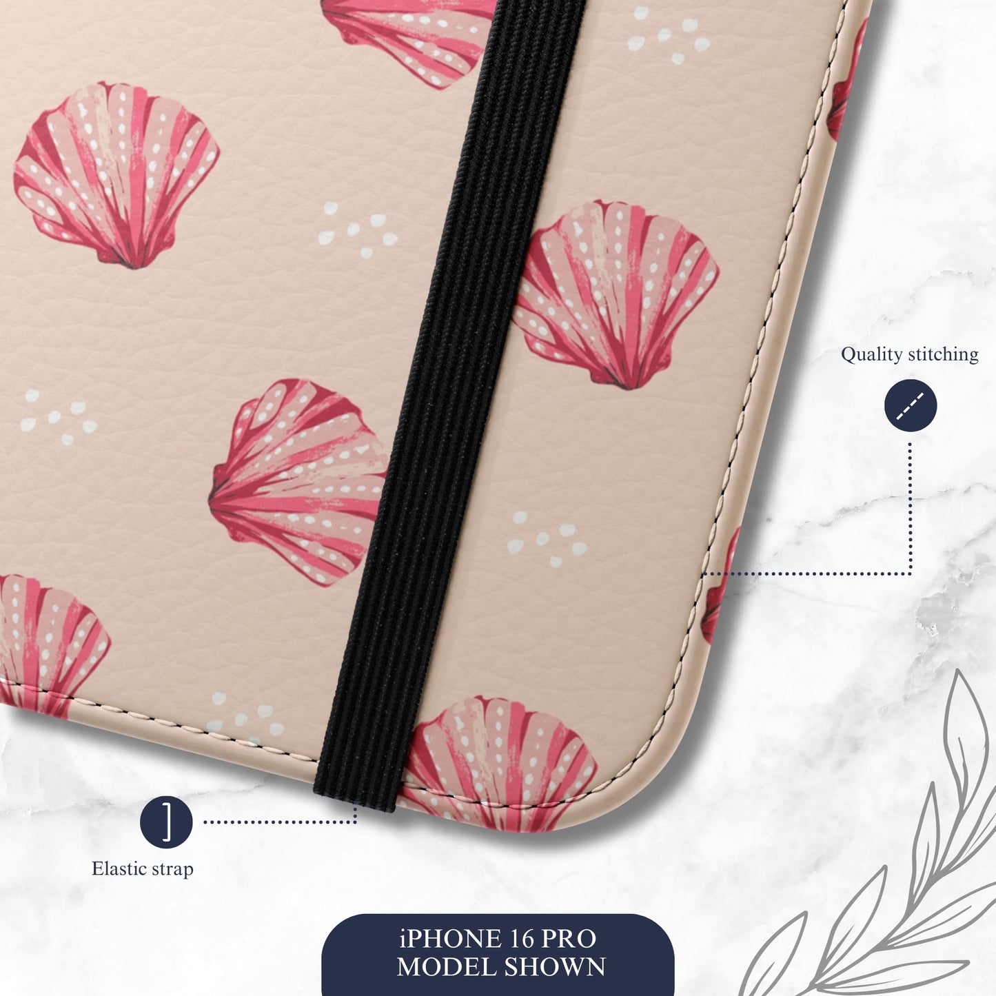 Coastal Vacation - iPhone Flip Case Wallet, Leather Folio Case Phone Case-aesthetic phone case-shockproof phone case-cute phone case-designer phone case-elegant phone case-luxury phone case-phone accessories-fashion accessory