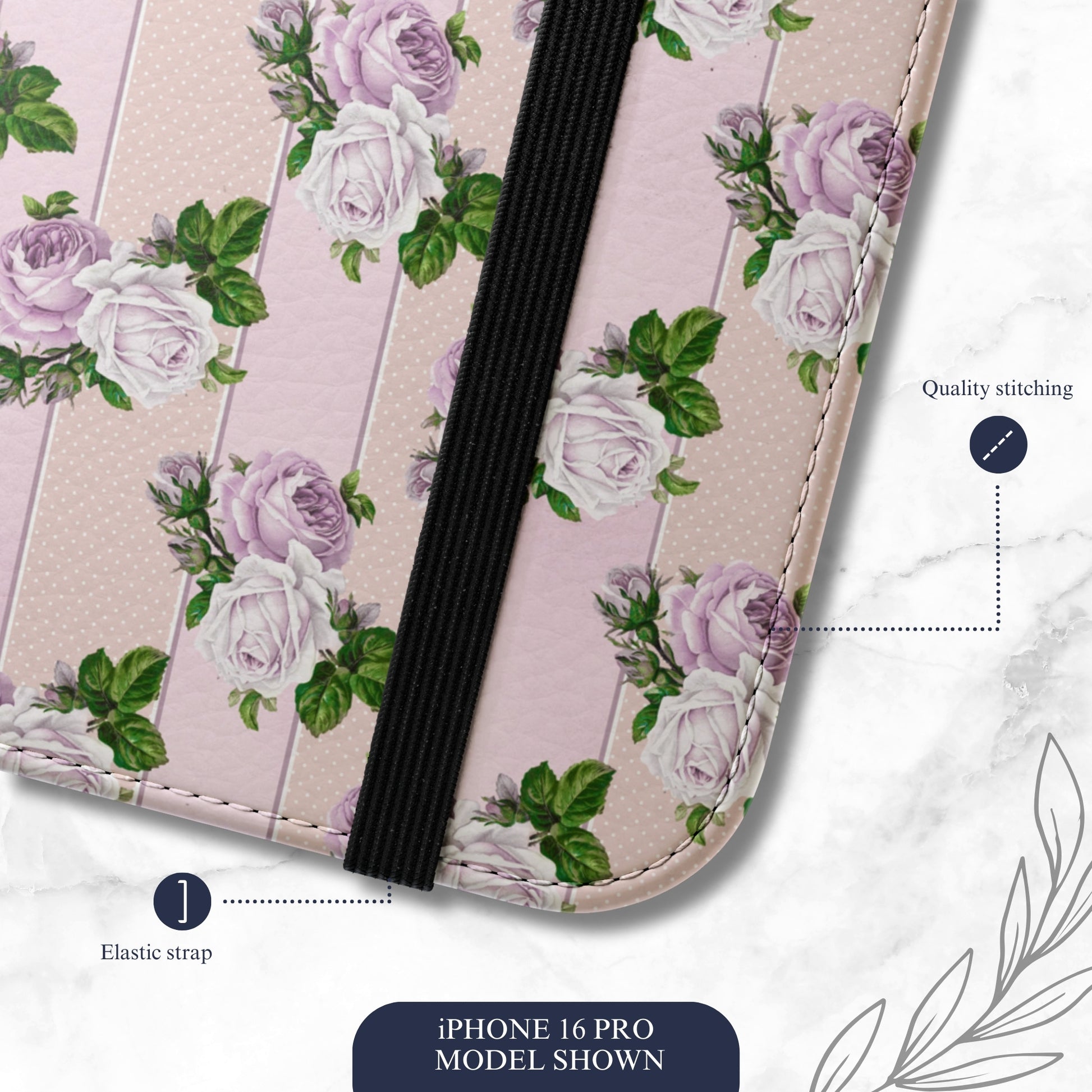 Softly Spoken - iPhone Flip Case Wallet, Leather Folio Case Phone Case-aesthetic phone case-shockproof phone case-cute phone case-designer phone case-elegant phone case-luxury phone case-phone accessories-fashion accessory