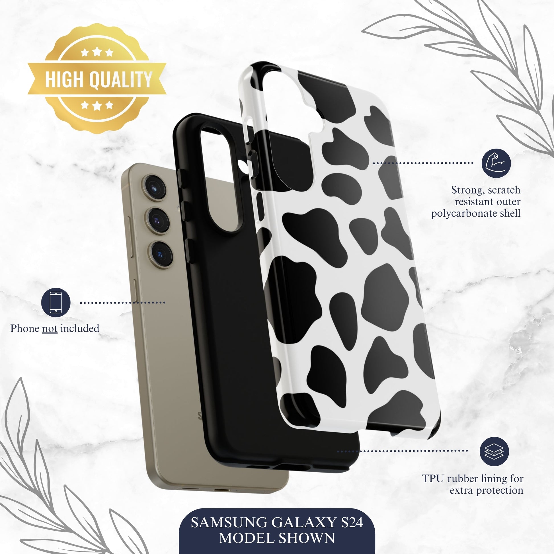 Bovine - Samsung Galaxy Case Phone Case-aesthetic phone case-shockproof phone case-cute phone case-designer phone case-elegant phone case-luxury phone case-phone accessories-fashion accessory