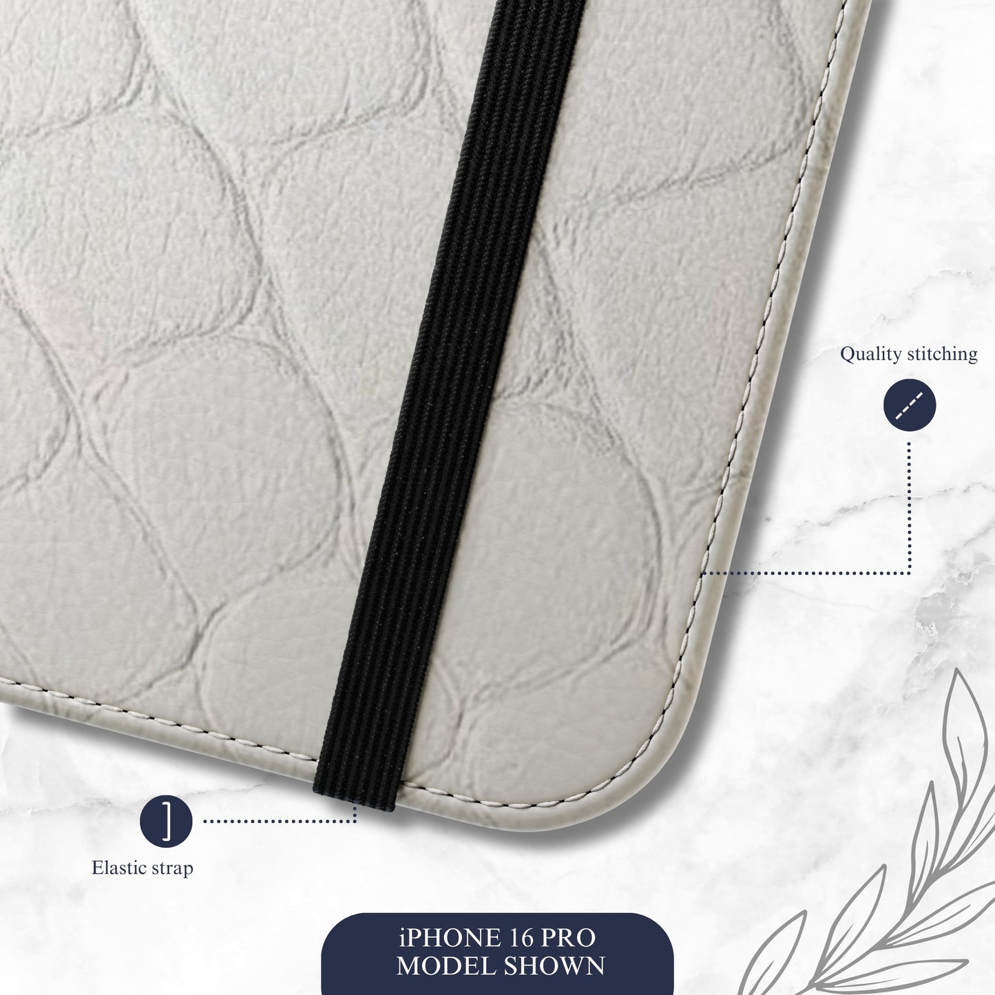 White Serpent - iPhone Flip Case Wallet, Leather Folio Case Phone Case-aesthetic phone case-shockproof phone case-cute phone case-designer phone case-elegant phone case-luxury phone case-phone accessories-fashion accessory