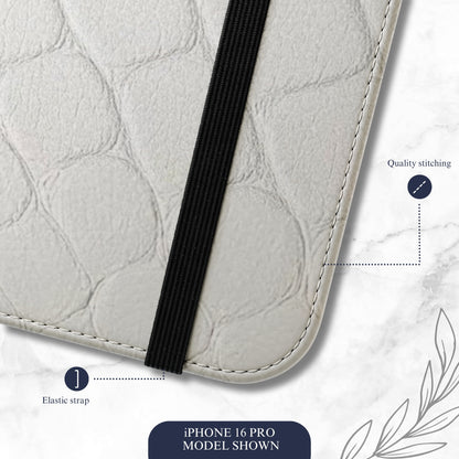 White Serpent - iPhone Flip Case Wallet, Leather Folio Case Phone Case-aesthetic phone case-shockproof phone case-cute phone case-designer phone case-elegant phone case-luxury phone case-phone accessories-fashion accessory