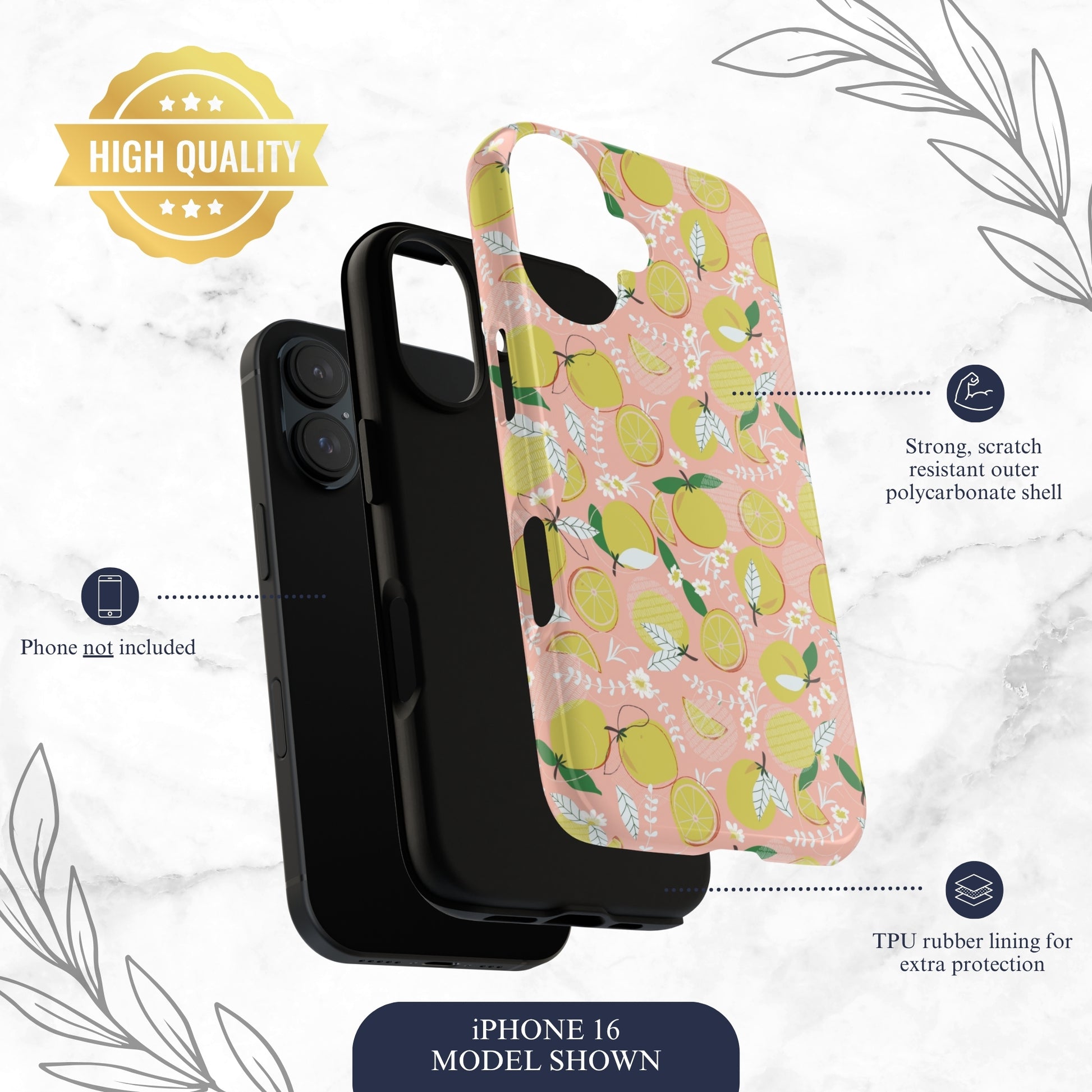 Pink Lemonade - iPhone Case Phone Case-aesthetic phone case-shockproof phone case-cute phone case-designer phone case-elegant phone case-luxury phone case-phone accessories-fashion accessory