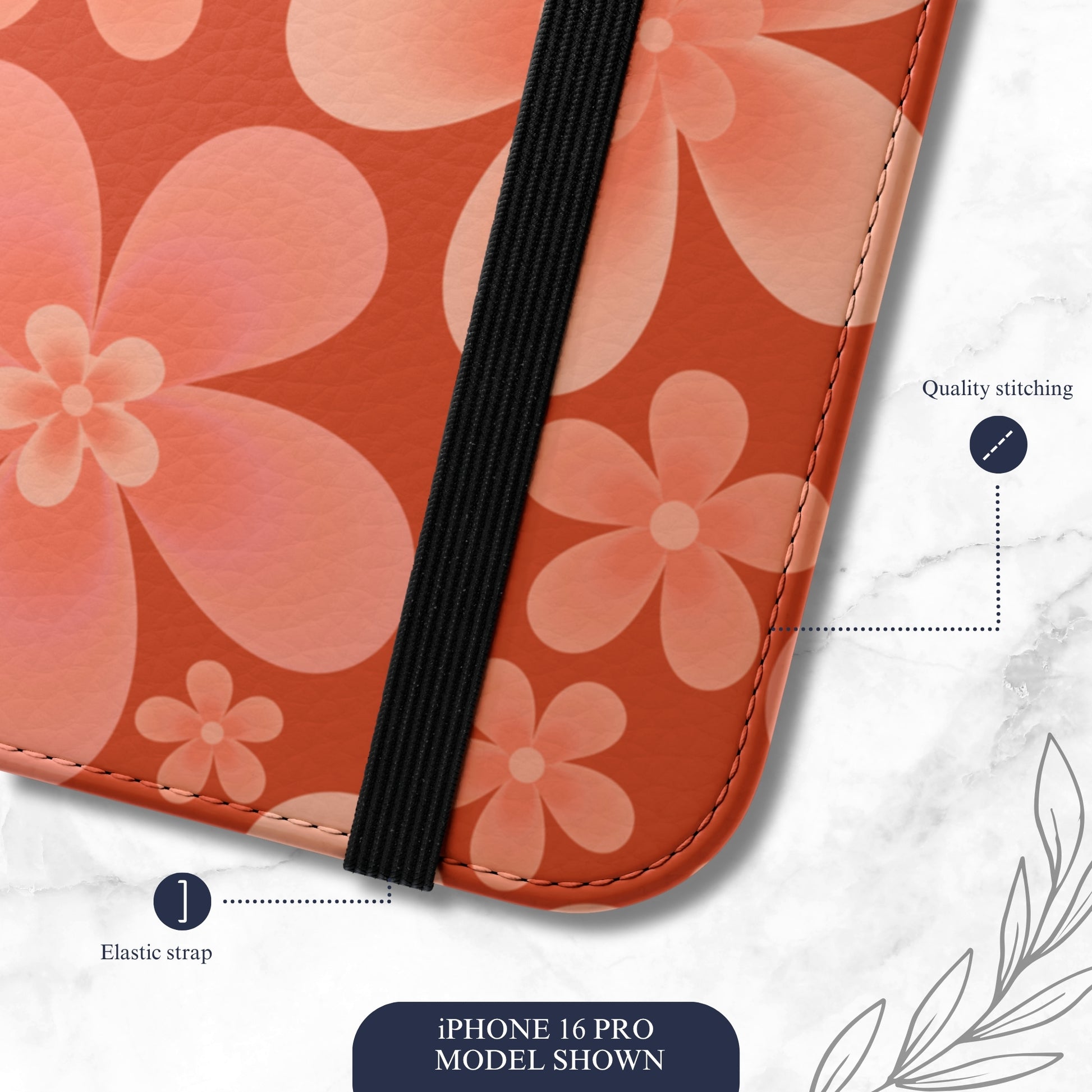 Heatwave - iPhone Flip Case Wallet, Leather Folio Case Phone Case-aesthetic phone case-shockproof phone case-cute phone case-designer phone case-elegant phone case-luxury phone case-phone accessories-fashion accessory