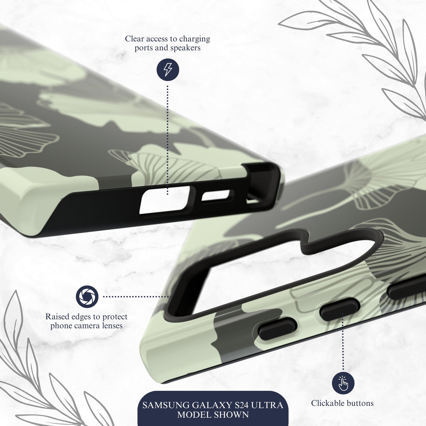 Wilted Presence - Samsung Galaxy Case Phone Case-aesthetic phone case-shockproof phone case-cute phone case-designer phone case-elegant phone case-luxury phone case-phone accessories-fashion accessory