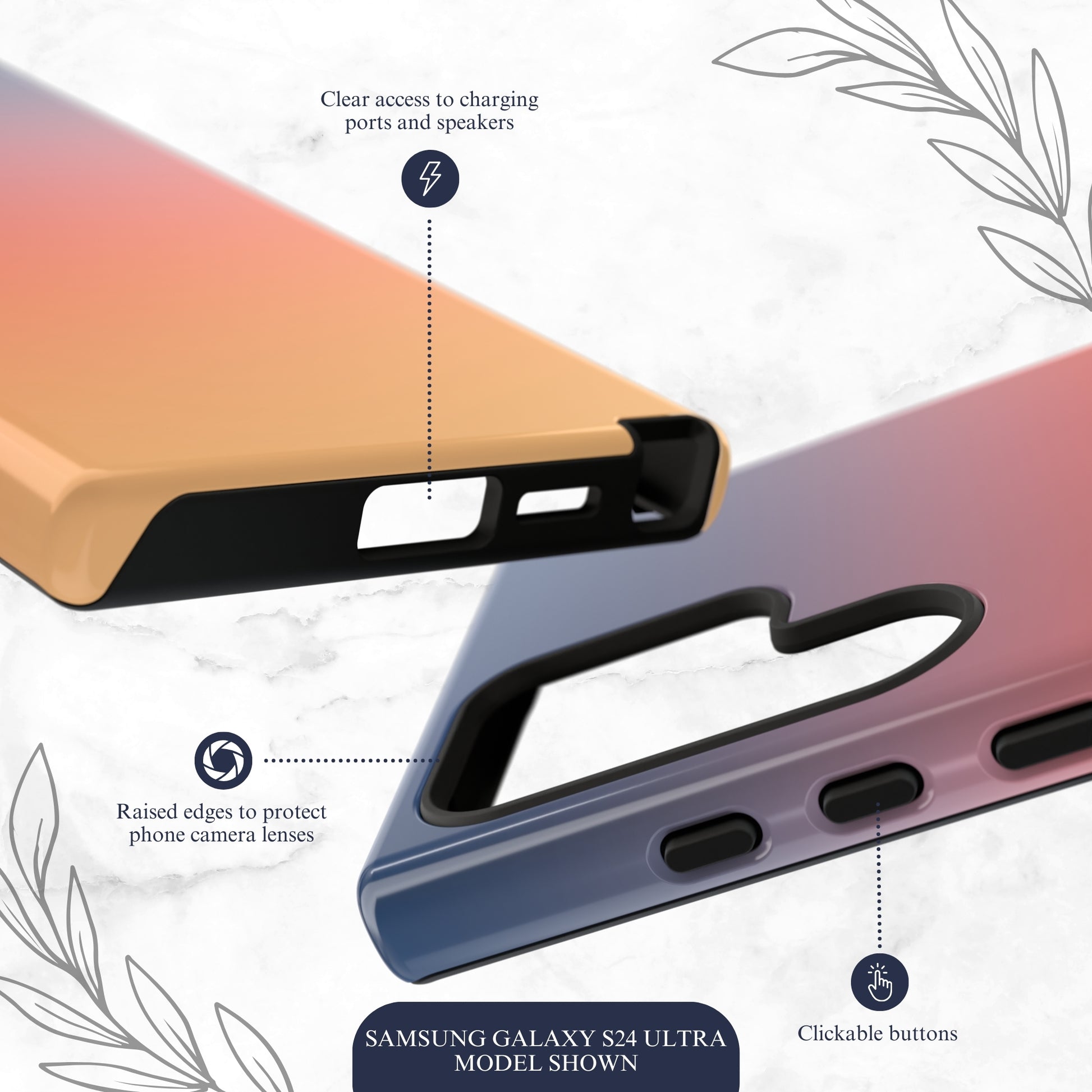 Sunset Aura - Samsung Galaxy Case Phone Case-aesthetic phone case-shockproof phone case-cute phone case-designer phone case-elegant phone case-luxury phone case-phone accessories-fashion accessory