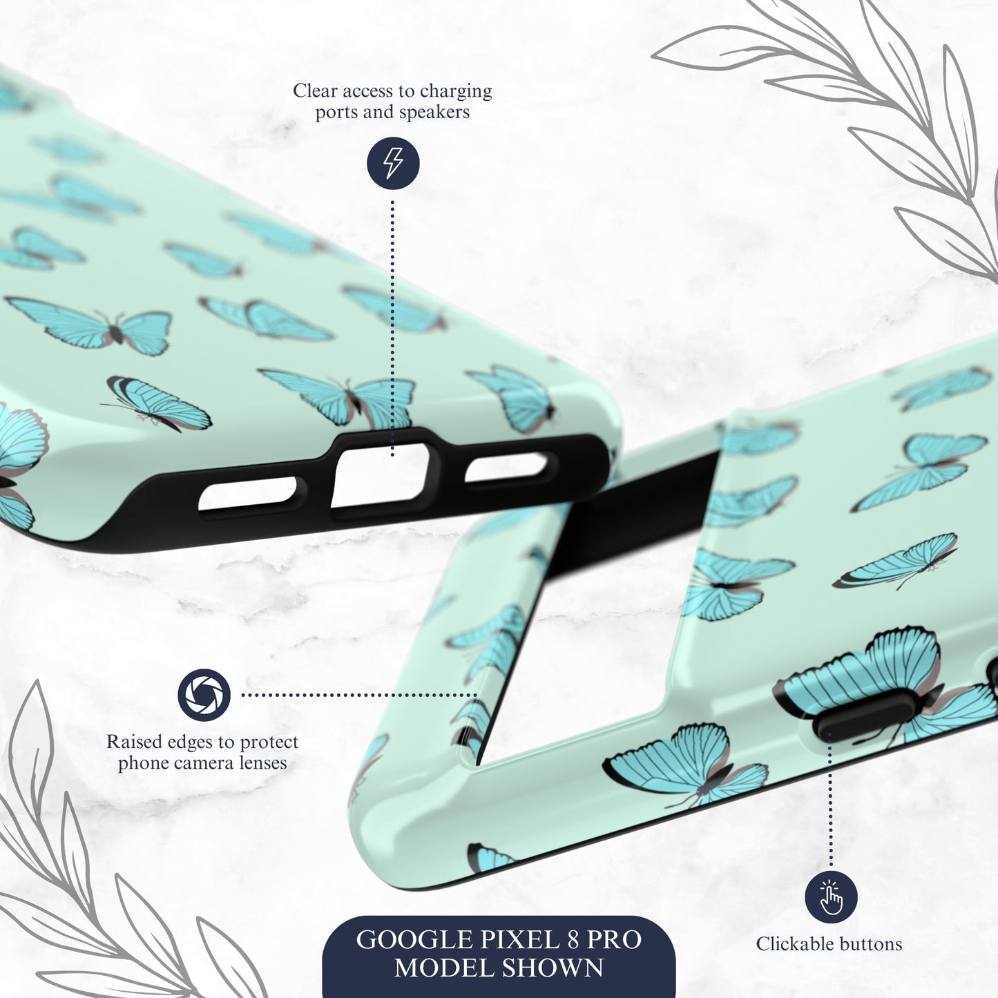 Flutter - Google Pixel Case Phone Case-aesthetic phone case-shockproof phone case-cute phone case-designer phone case-elegant phone case-luxury phone case-phone accessories-fashion accessory