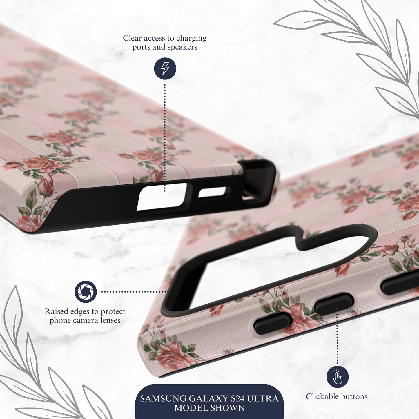 Rose Parlor - Samsung Galaxy Case Phone Case-aesthetic phone case-shockproof phone case-cute phone case-designer phone case-elegant phone case-luxury phone case-phone accessories-fashion accessory