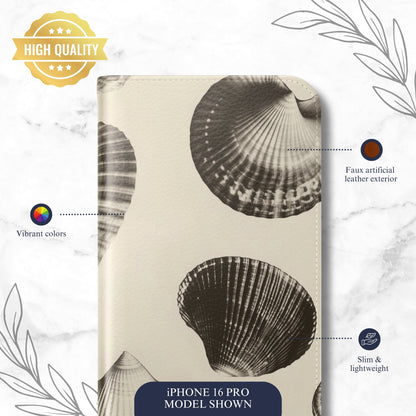 Ocean Whisper - iPhone Flip Case Wallet, Leather Folio Case Phone Case-aesthetic phone case-shockproof phone case-cute phone case-designer phone case-elegant phone case-luxury phone case-phone accessories-fashion accessory