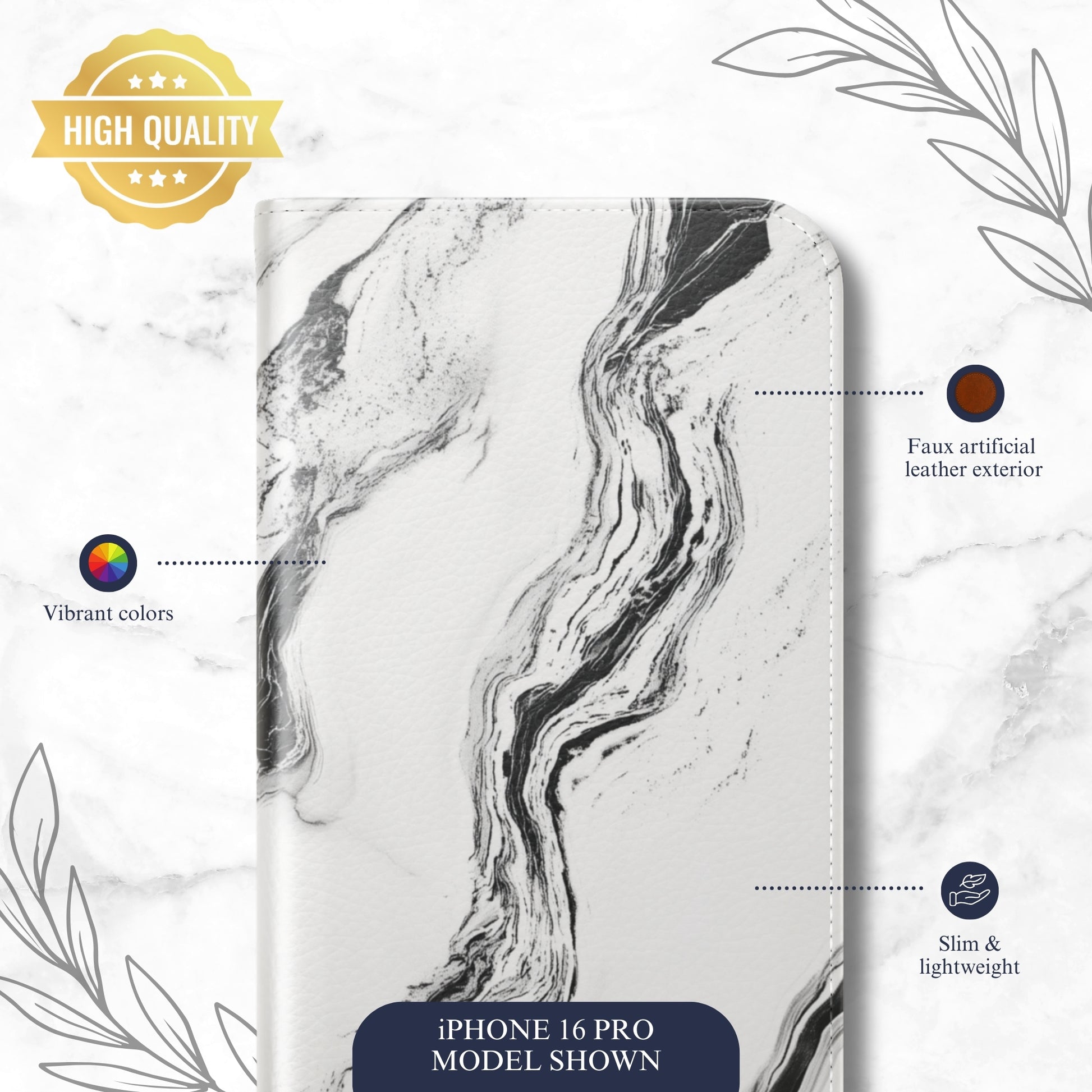 Contrast - iPhone Flip Case Wallet, Leather Folio Case Phone Case-aesthetic phone case-shockproof phone case-cute phone case-designer phone case-elegant phone case-luxury phone case-phone accessories-fashion accessory