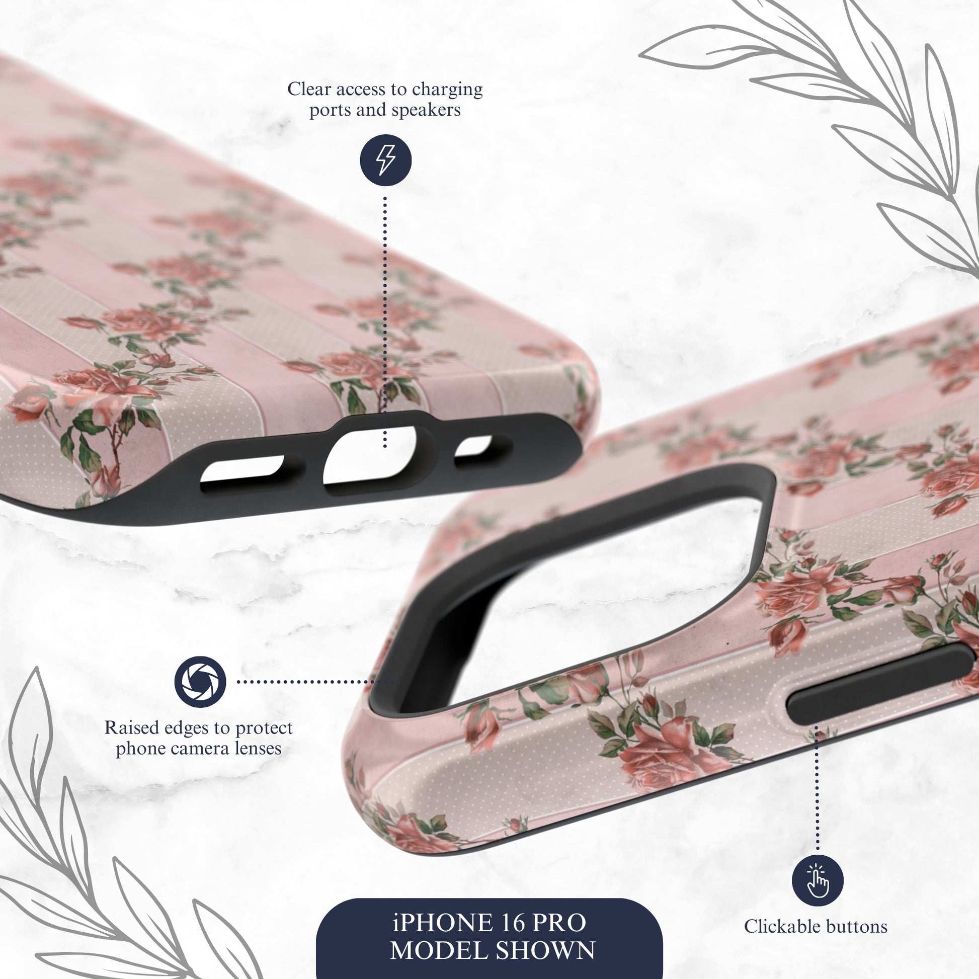 Rose Parlor - Magsafe iPhone Case Phone Case-aesthetic phone case-shockproof phone case-cute phone case-designer phone case-elegant phone case-luxury phone case-phone accessories-fashion accessory