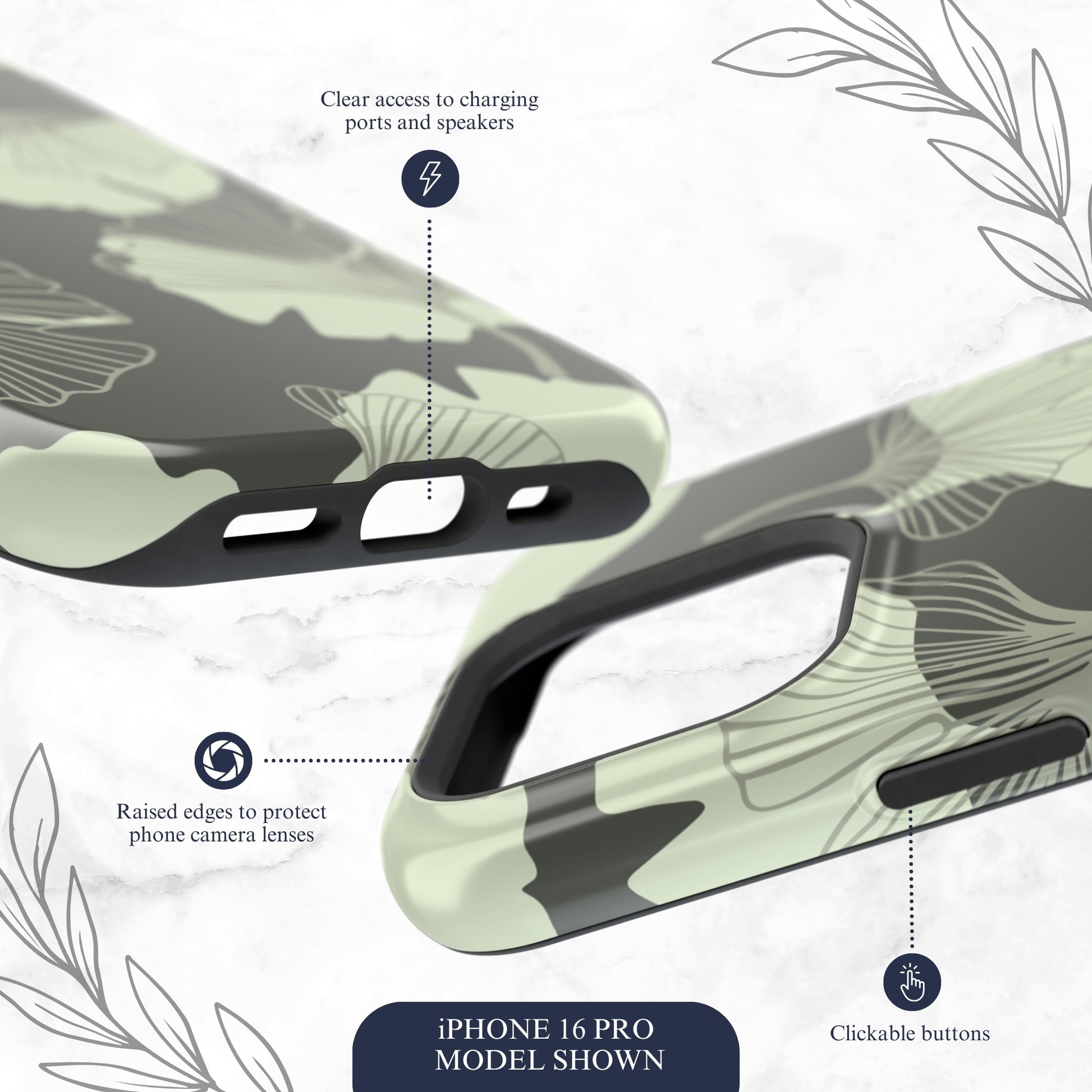 Wilted Presence - Magsafe iPhone Case Phone Case-aesthetic phone case-shockproof phone case-cute phone case-designer phone case-elegant phone case-luxury phone case-phone accessories-fashion accessory
