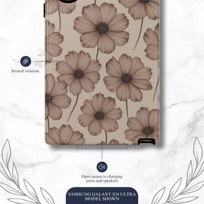 Sepia Bloom - Samsung Galaxy Case Phone Case-aesthetic phone case-shockproof phone case-cute phone case-designer phone case-elegant phone case-luxury phone case-phone accessories-fashion accessory