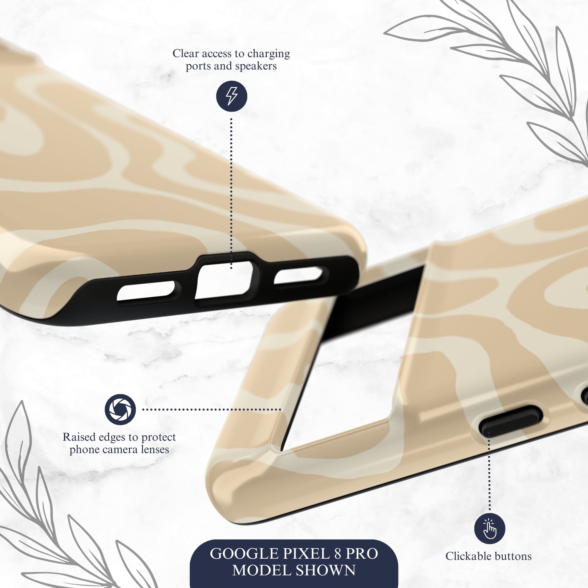 Caramel Twist - Google Pixel Case Phone Case-aesthetic phone case-shockproof phone case-cute phone case-designer phone case-elegant phone case-luxury phone case-phone accessories-fashion accessory