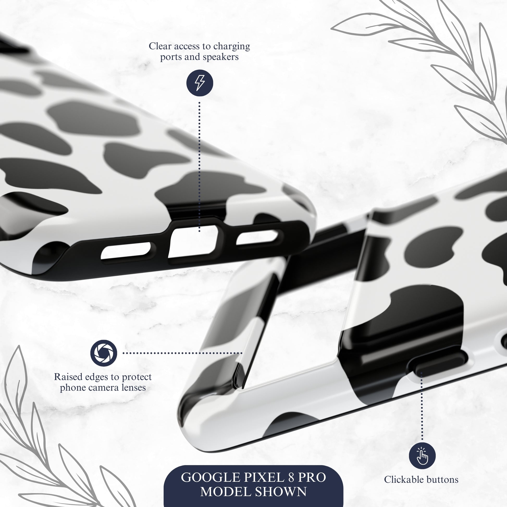 Bovine - Google Pixel Case Phone Case-aesthetic phone case-shockproof phone case-cute phone case-designer phone case-elegant phone case-luxury phone case-phone accessories-fashion accessory