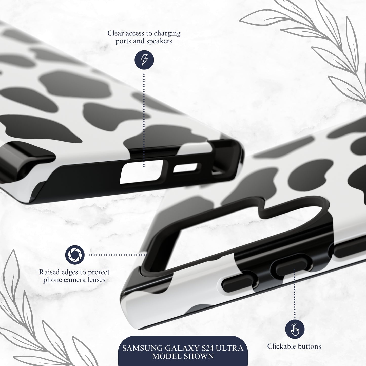 Bovine - Samsung Galaxy Case Phone Case-aesthetic phone case-shockproof phone case-cute phone case-designer phone case-elegant phone case-luxury phone case-phone accessories-fashion accessory