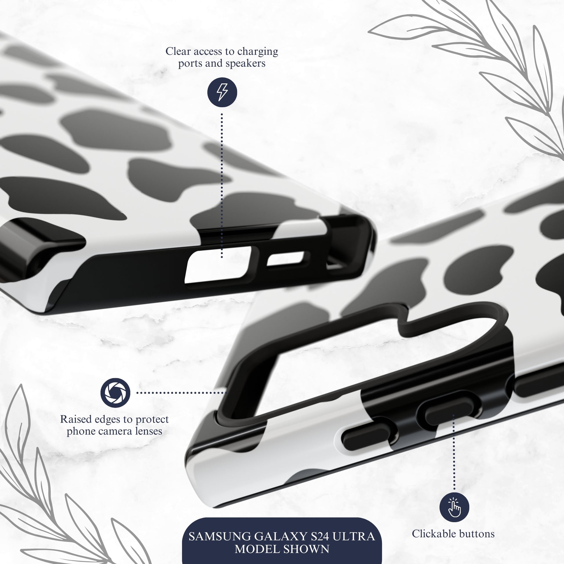 Bovine - Samsung Galaxy Case Phone Case-aesthetic phone case-shockproof phone case-cute phone case-designer phone case-elegant phone case-luxury phone case-phone accessories-fashion accessory