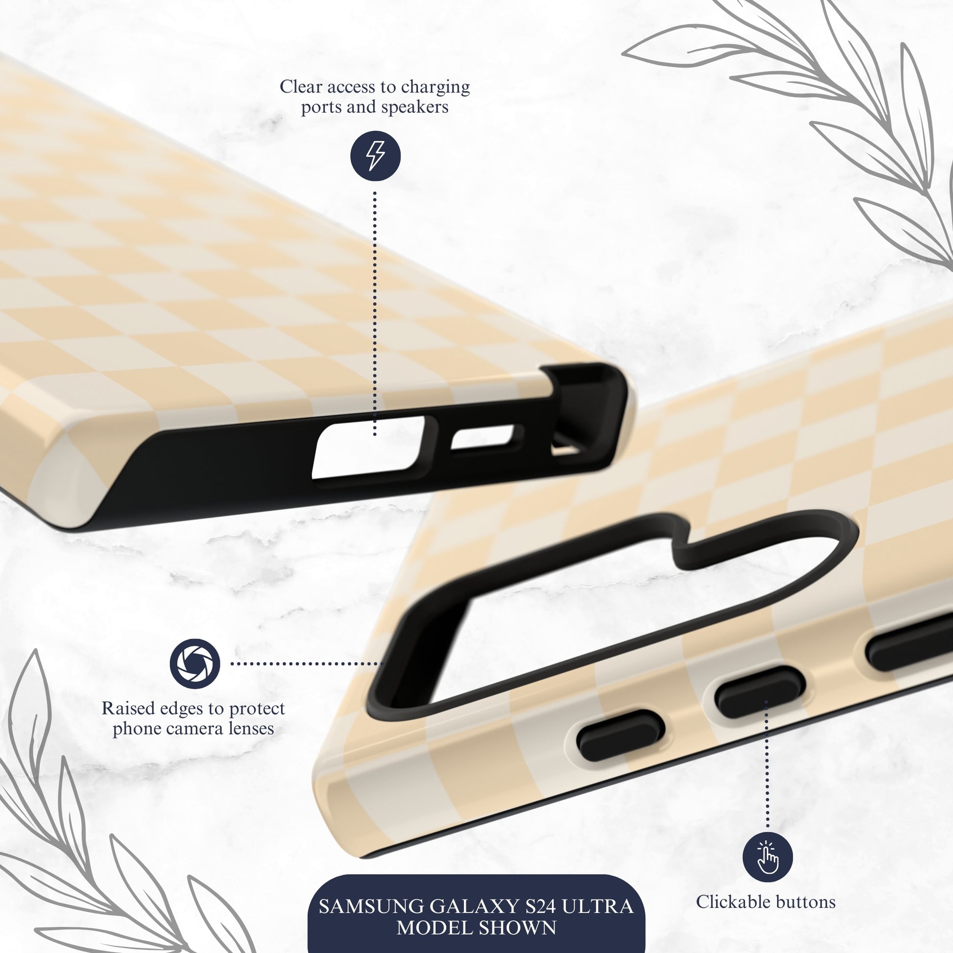 Tan Check - Samsung Galaxy Case Phone Case-aesthetic phone case-shockproof phone case-cute phone case-designer phone case-elegant phone case-luxury phone case-phone accessories-fashion accessory