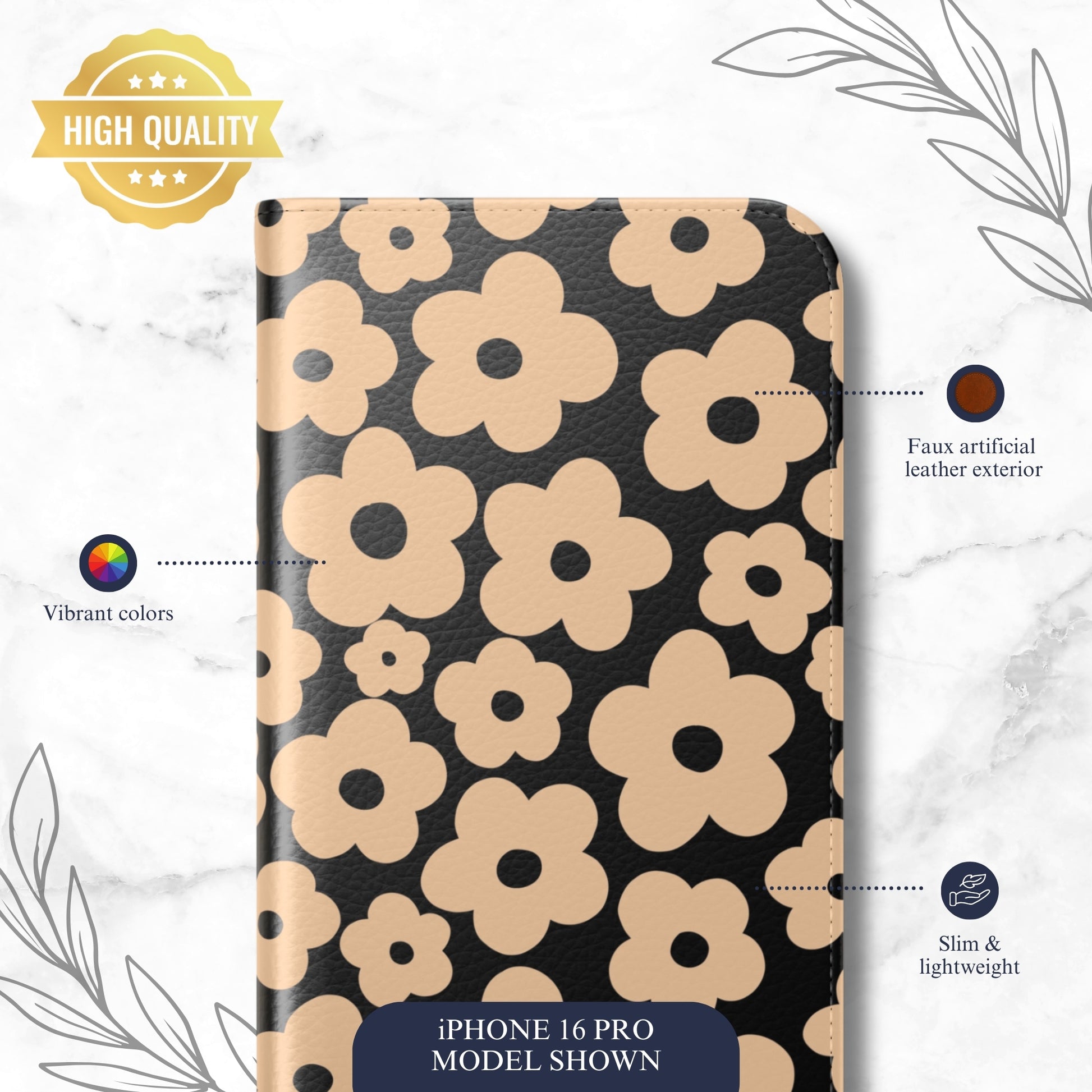 Muse - iPhone Flip Case Wallet, Leather Folio Case Phone Case-aesthetic phone case-shockproof phone case-cute phone case-designer phone case-elegant phone case-luxury phone case-phone accessories-fashion accessory