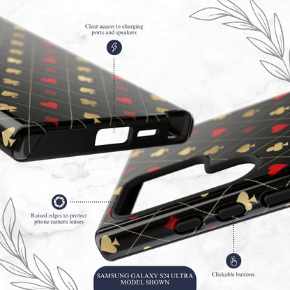 Royal Flush - Samsung Galaxy Case Phone Case-aesthetic phone case-shockproof phone case-cute phone case-designer phone case-elegant phone case-luxury phone case-phone accessories-fashion accessory