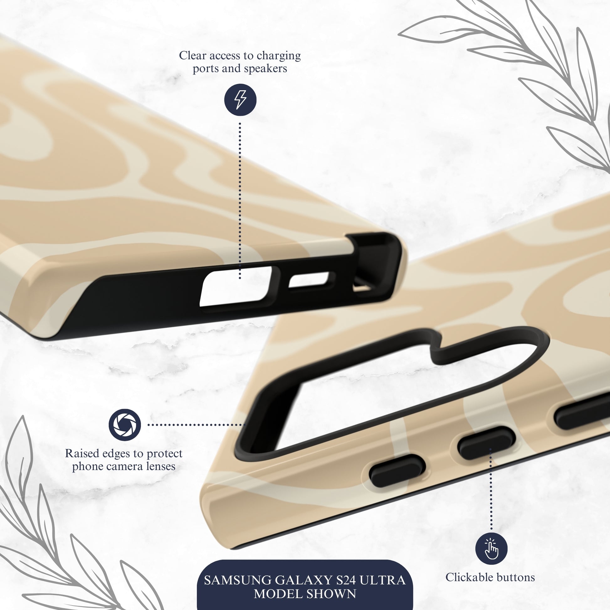 Caramel Twist - Samsung Galaxy Case Phone Case-aesthetic phone case-shockproof phone case-cute phone case-designer phone case-elegant phone case-luxury phone case-phone accessories-fashion accessory
