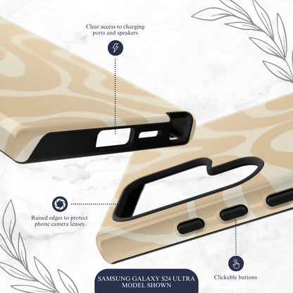 Caramel Twist - Samsung Galaxy Case Phone Case-aesthetic phone case-shockproof phone case-cute phone case-designer phone case-elegant phone case-luxury phone case-phone accessories-fashion accessory