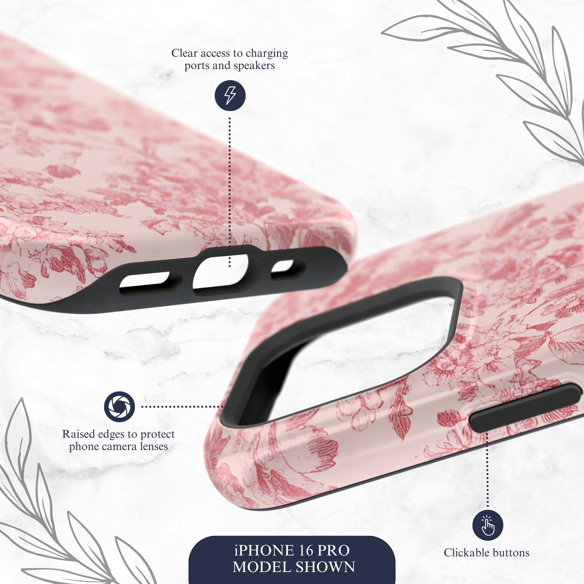 Ballet Toile - Magsafe iPhone Case Phone Case-aesthetic phone case-shockproof phone case-cute phone case-designer phone case-elegant phone case-luxury phone case-phone accessories-fashion accessory