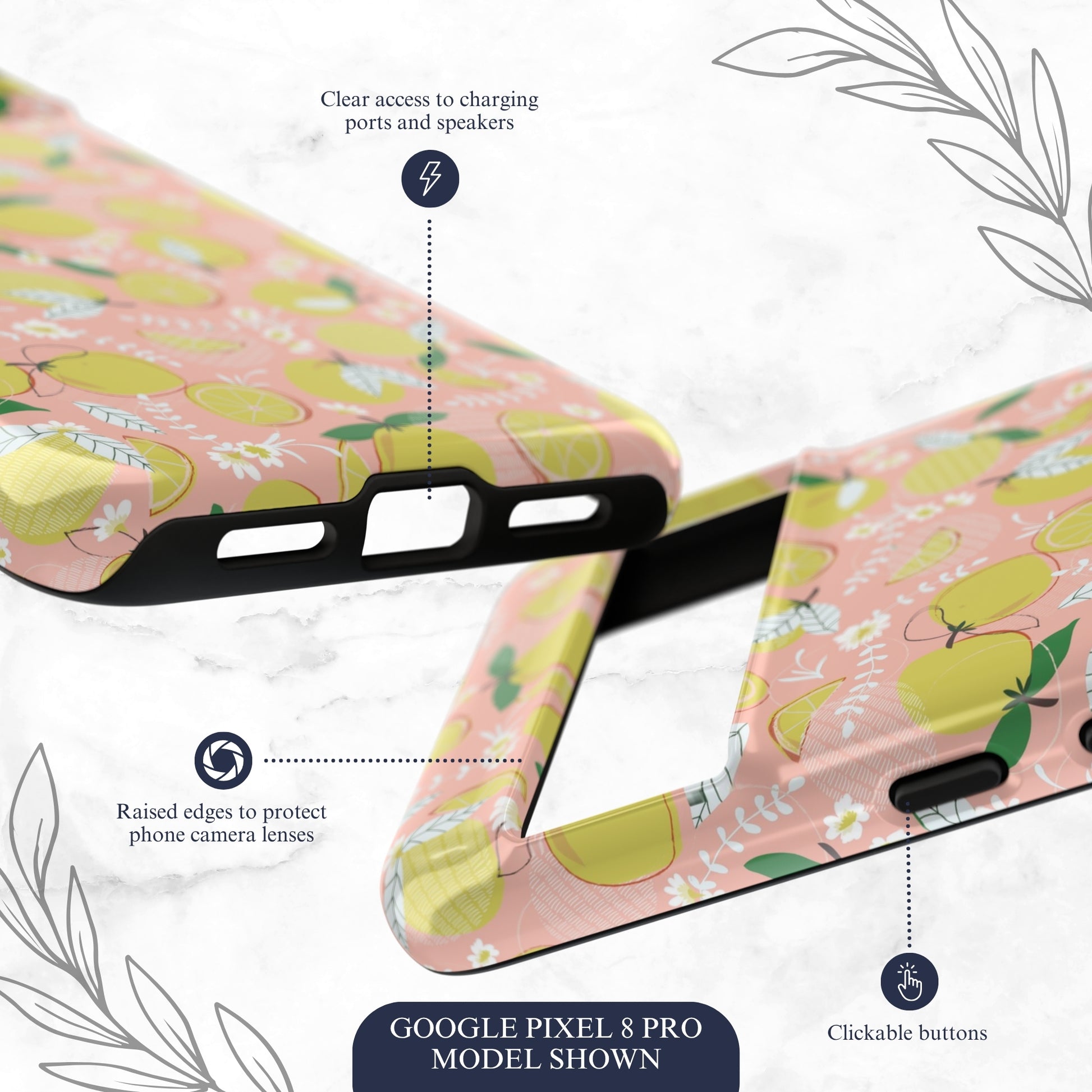 Pink Lemonade - Google Pixel Case Phone Case-aesthetic phone case-shockproof phone case-cute phone case-designer phone case-elegant phone case-luxury phone case-phone accessories-fashion accessory