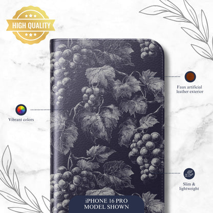 Orchard - iPhone Flip Case Wallet, Leather Folio Case Phone Case-aesthetic phone case-shockproof phone case-cute phone case-designer phone case-elegant phone case-luxury phone case-phone accessories-fashion accessory