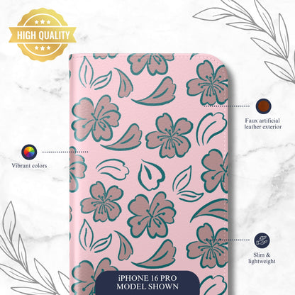 Lazy Afternoon - iPhone Flip Case Wallet, Leather Folio Case Phone Case-aesthetic phone case-shockproof phone case-cute phone case-designer phone case-elegant phone case-luxury phone case-phone accessories-fashion accessory
