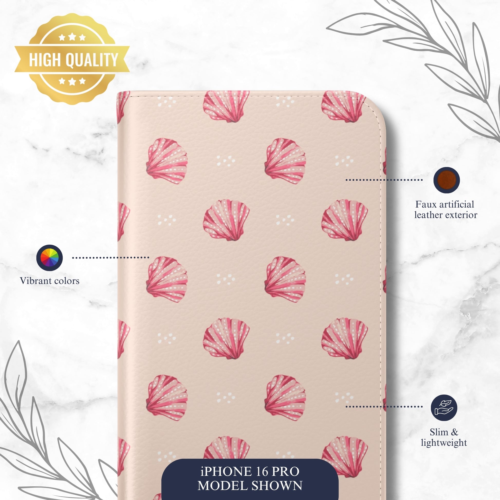 Coastal Vacation - iPhone Flip Case Wallet, Leather Folio Case Phone Case-aesthetic phone case-shockproof phone case-cute phone case-designer phone case-elegant phone case-luxury phone case-phone accessories-fashion accessory