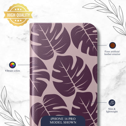 Lilac Wild - iPhone Flip Case Wallet, Leather Folio Case Phone Case-aesthetic phone case-shockproof phone case-cute phone case-designer phone case-elegant phone case-luxury phone case-phone accessories-fashion accessory