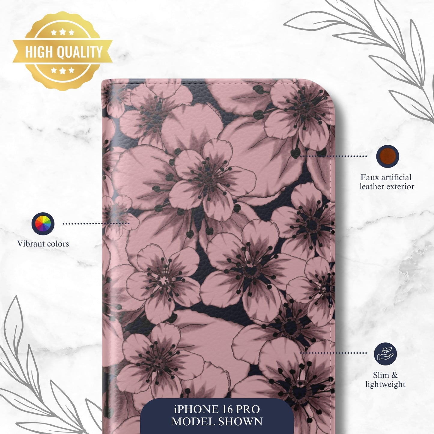 Feudal Beauty - iPhone Flip Case Wallet, Leather Folio Case Phone Case-aesthetic phone case-shockproof phone case-cute phone case-designer phone case-elegant phone case-luxury phone case-phone accessories-fashion accessory