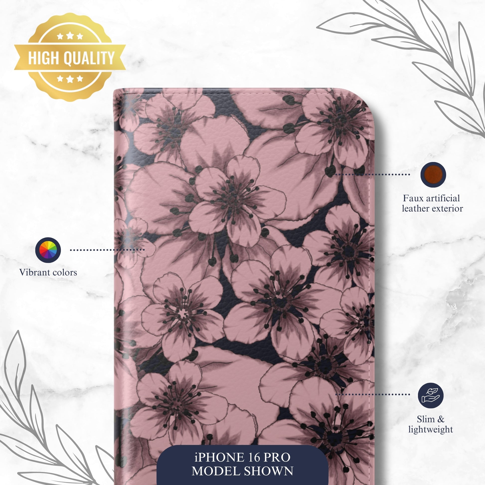 Feudal Beauty - iPhone Flip Case Wallet, Leather Folio Case Phone Case-aesthetic phone case-shockproof phone case-cute phone case-designer phone case-elegant phone case-luxury phone case-phone accessories-fashion accessory
