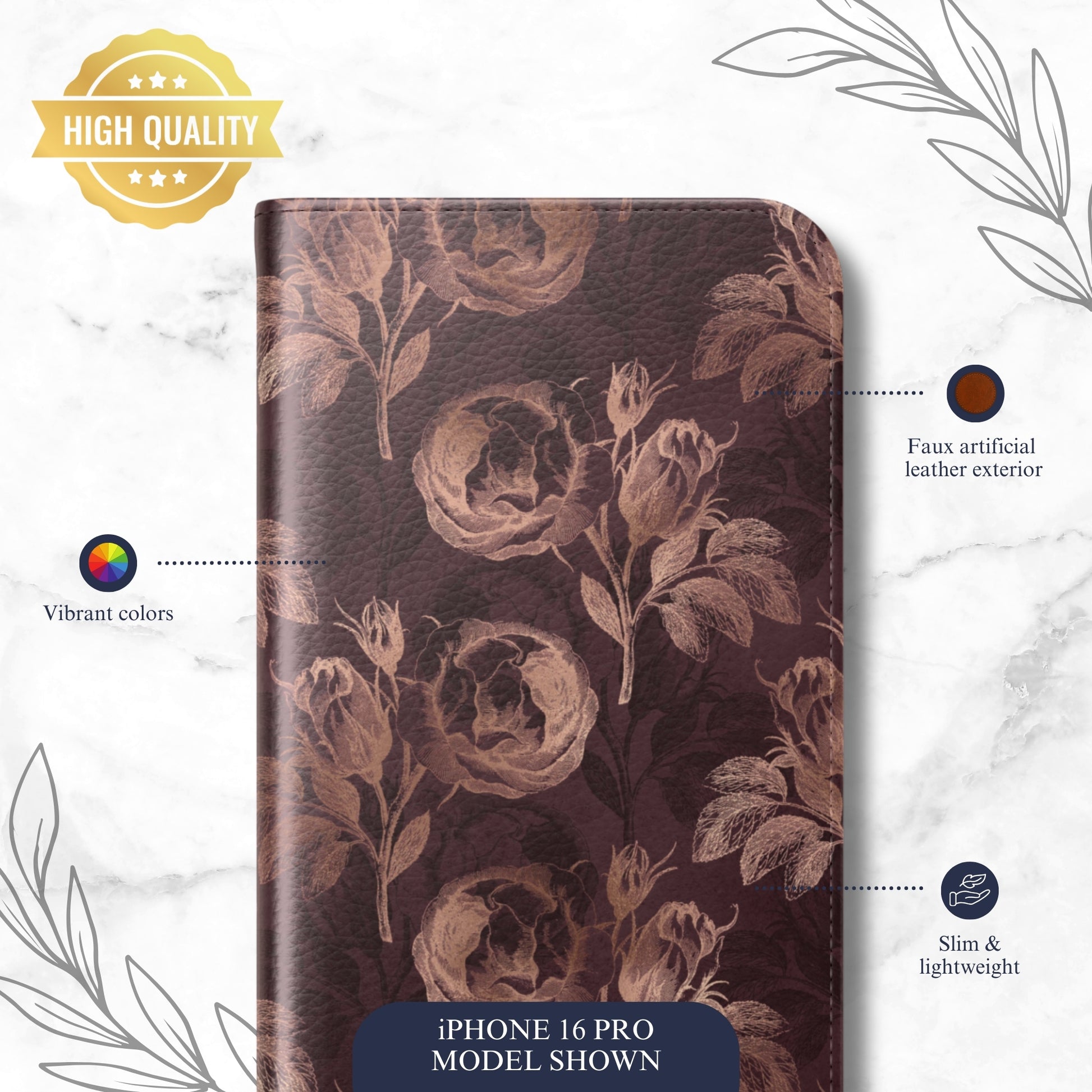 Indulge - iPhone Flip Case Wallet, Leather Folio Case Phone Case-aesthetic phone case-shockproof phone case-cute phone case-designer phone case-elegant phone case-luxury phone case-phone accessories-fashion accessory