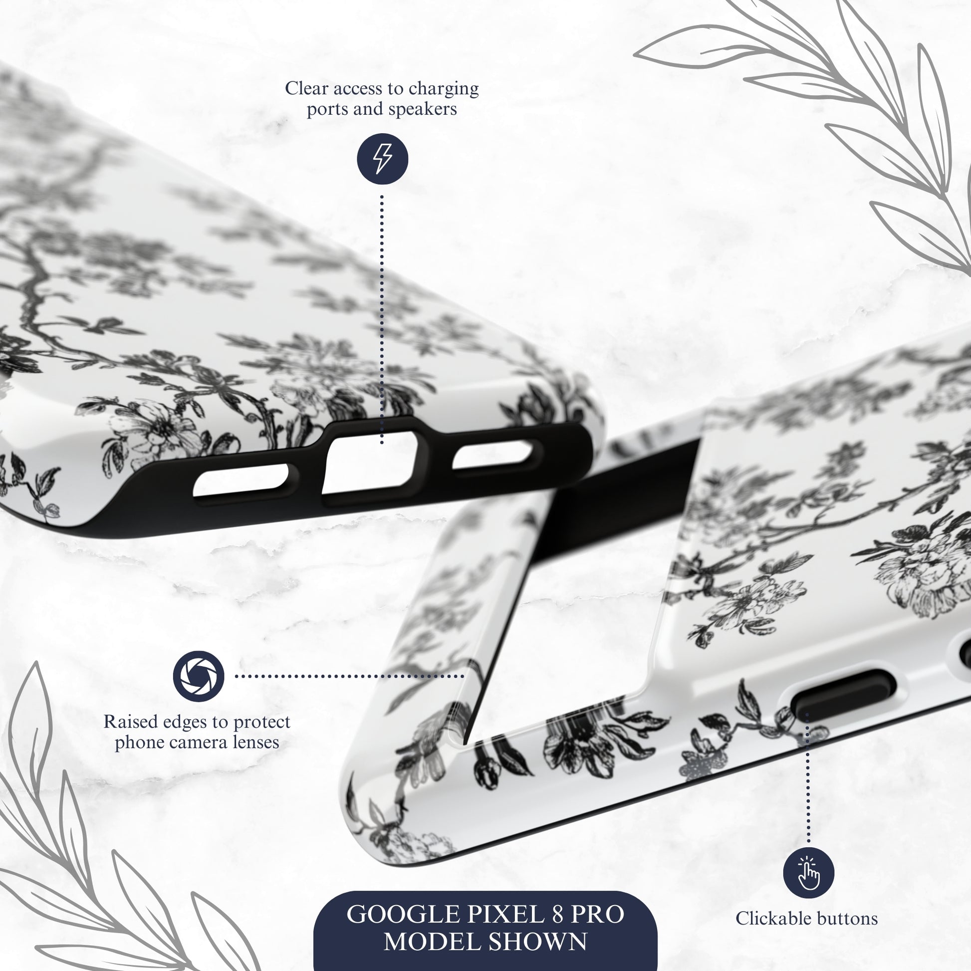 Adorned Toile - Google Pixel Case Phone Case-aesthetic phone case-shockproof phone case-cute phone case-designer phone case-elegant phone case-luxury phone case-phone accessories-fashion accessory