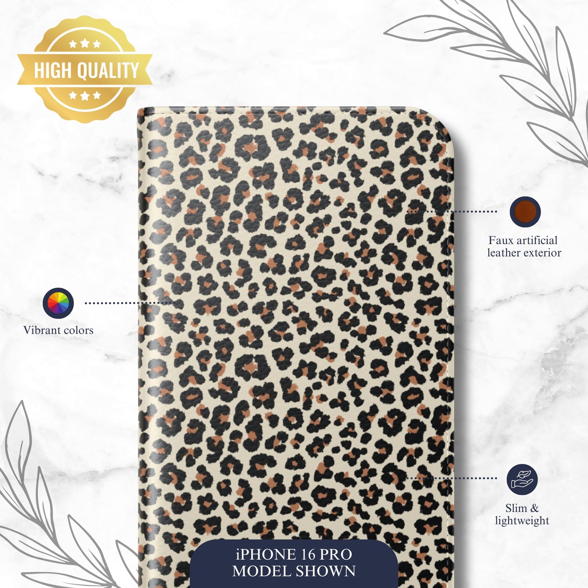 Wildcat - iPhone Flip Case Wallet, Leather Folio Case Phone Case-aesthetic phone case-shockproof phone case-cute phone case-designer phone case-elegant phone case-luxury phone case-phone accessories-fashion accessory
