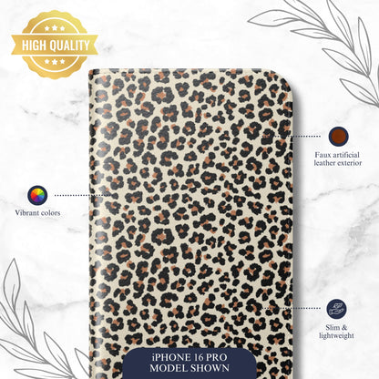 Wildcat - iPhone Flip Case Wallet, Leather Folio Case Phone Case-aesthetic phone case-shockproof phone case-cute phone case-designer phone case-elegant phone case-luxury phone case-phone accessories-fashion accessory