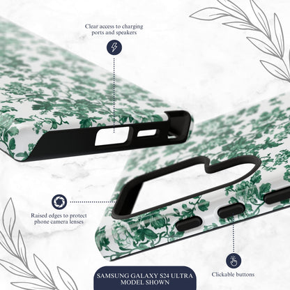 Moss Toile - Samsung Galaxy Case Phone Case-aesthetic phone case-shockproof phone case-cute phone case-designer phone case-elegant phone case-luxury phone case-phone accessories-fashion accessory