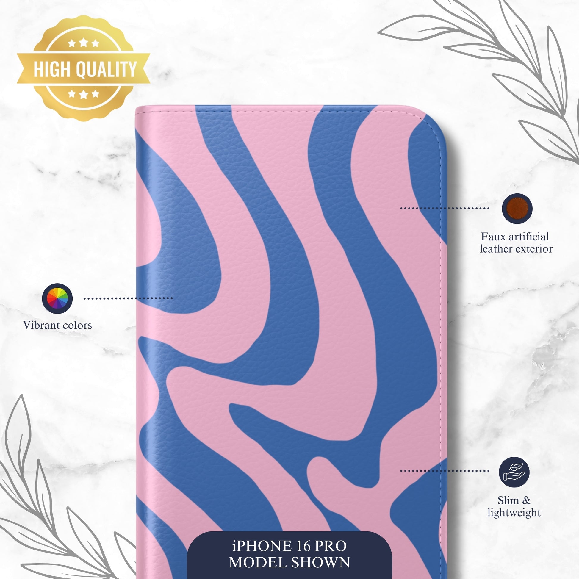 Vibe Check - iPhone Flip Case Wallet, Leather Folio Case Phone Case-aesthetic phone case-shockproof phone case-cute phone case-designer phone case-elegant phone case-luxury phone case-phone accessories-fashion accessory