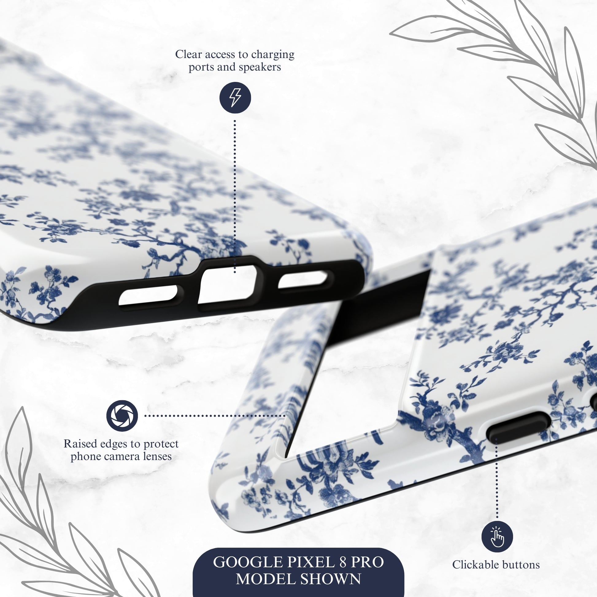 Frosted Toile - Google Pixel Case Phone Case-aesthetic phone case-shockproof phone case-cute phone case-designer phone case-elegant phone case-luxury phone case-phone accessories-fashion accessory