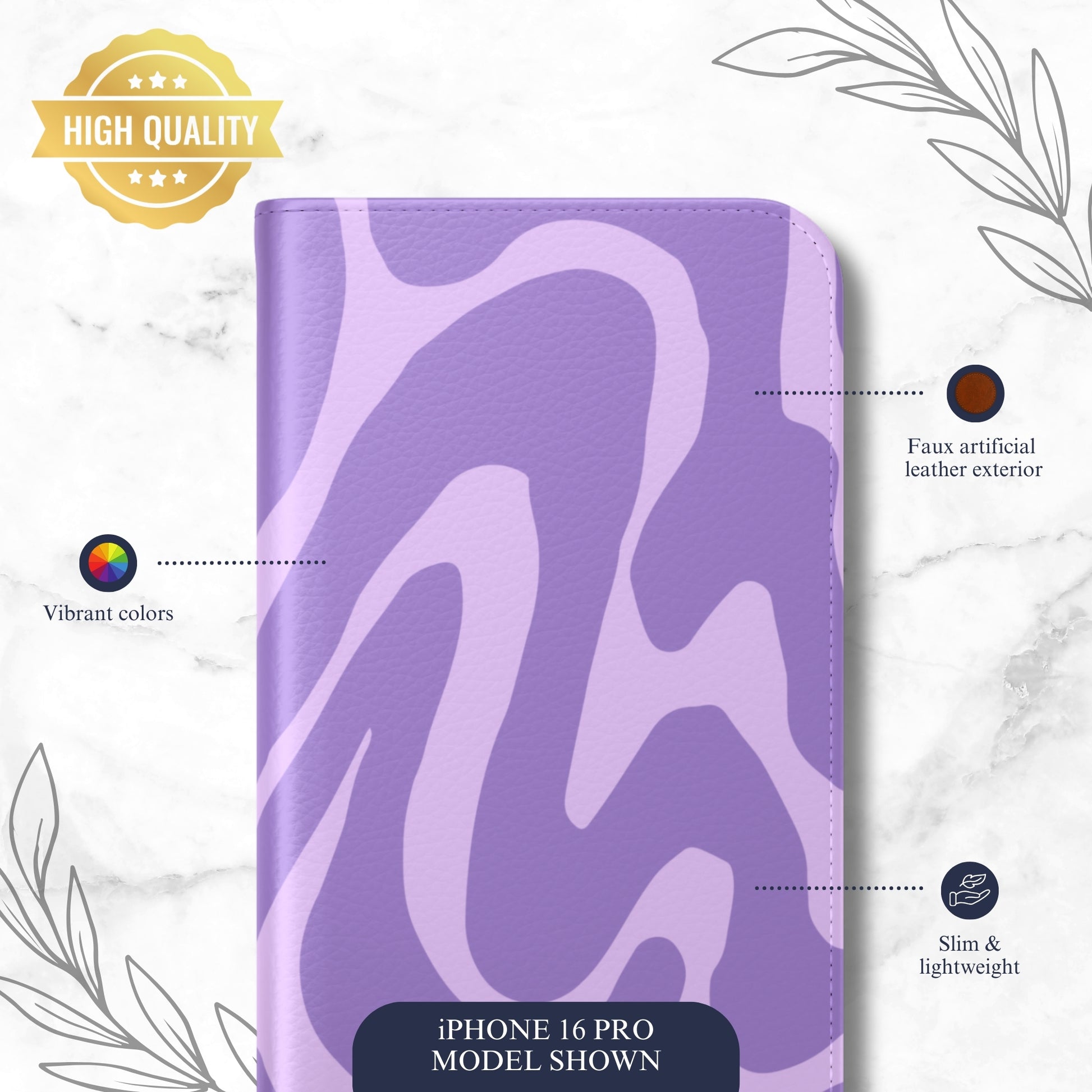 Good Karma - iPhone Flip Case Wallet, Leather Folio Case Phone Case-aesthetic phone case-shockproof phone case-cute phone case-designer phone case-elegant phone case-luxury phone case-phone accessories-fashion accessory