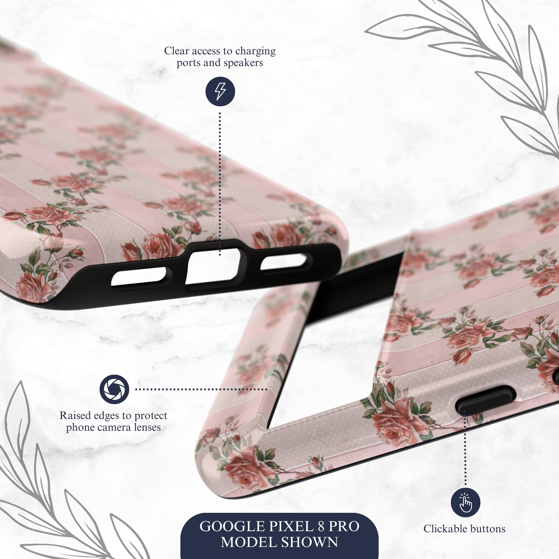 Rose Parlor - Google Pixel Case Phone Case-aesthetic phone case-shockproof phone case-cute phone case-designer phone case-elegant phone case-luxury phone case-phone accessories-fashion accessory