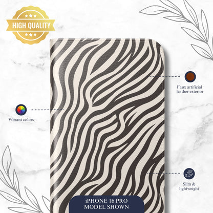 Wild Stride - iPhone Flip Case Wallet, Leather Folio Case Phone Case-aesthetic phone case-shockproof phone case-cute phone case-designer phone case-elegant phone case-luxury phone case-phone accessories-fashion accessory