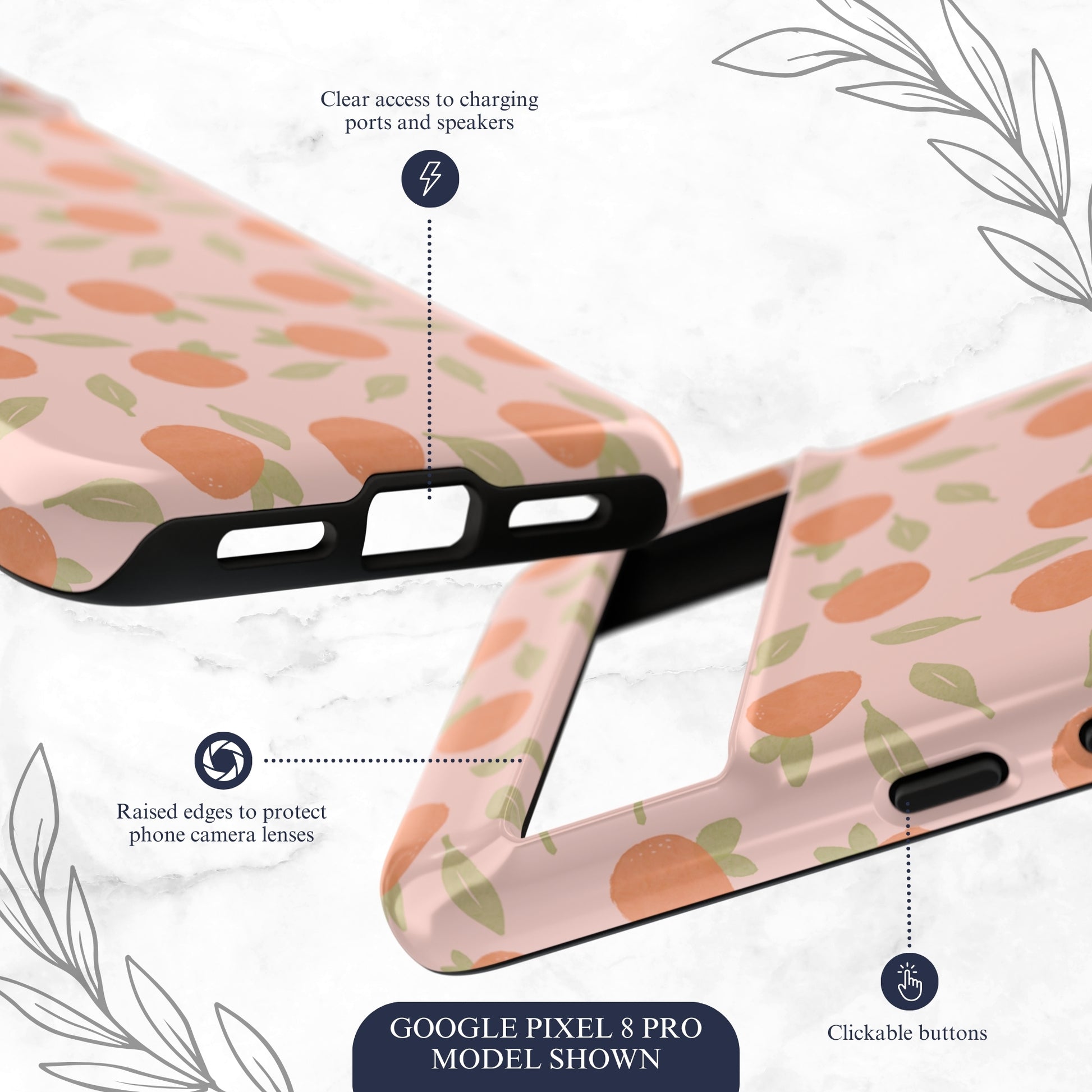 Orange Harvest - Google Pixel Case Phone Case-aesthetic phone case-shockproof phone case-cute phone case-designer phone case-elegant phone case-luxury phone case-phone accessories-fashion accessory