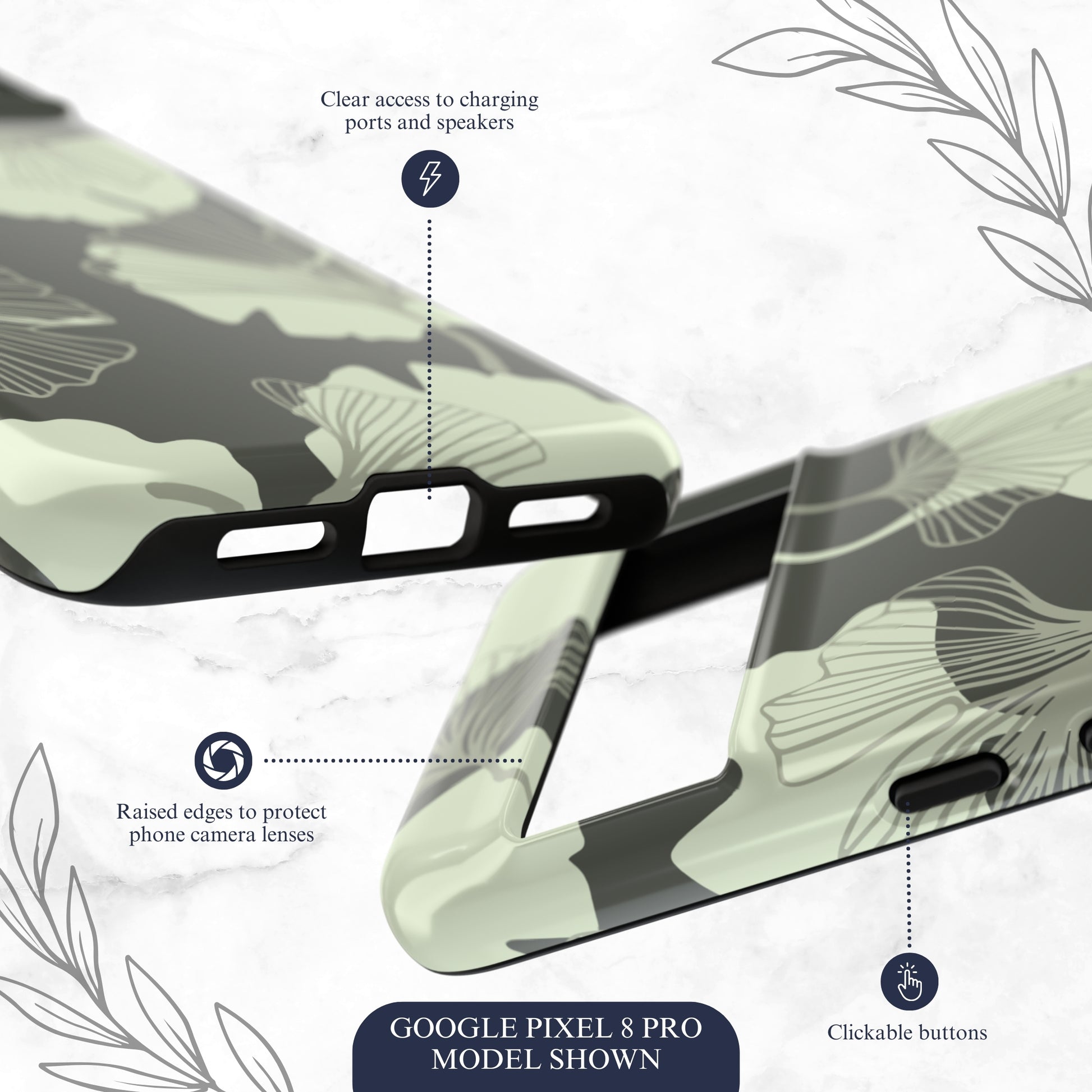 Wilted Presence - Google Pixel Case Phone Case-aesthetic phone case-shockproof phone case-cute phone case-designer phone case-elegant phone case-luxury phone case-phone accessories-fashion accessory