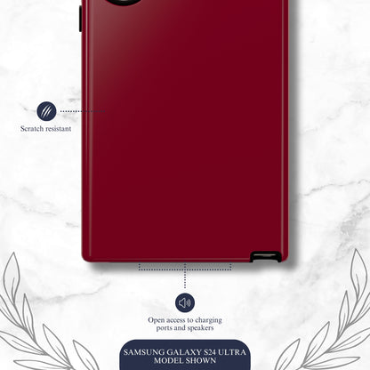 Burgundy - Samsung Galaxy Case Phone Case-aesthetic phone case-shockproof phone case-cute phone case-designer phone case-elegant phone case-luxury phone case-phone accessories-fashion accessory