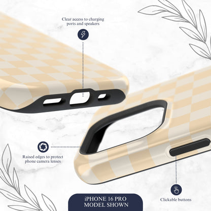 Tan Check - Magsafe iPhone Case Phone Case-aesthetic phone case-shockproof phone case-cute phone case-designer phone case-elegant phone case-luxury phone case-phone accessories-fashion accessory