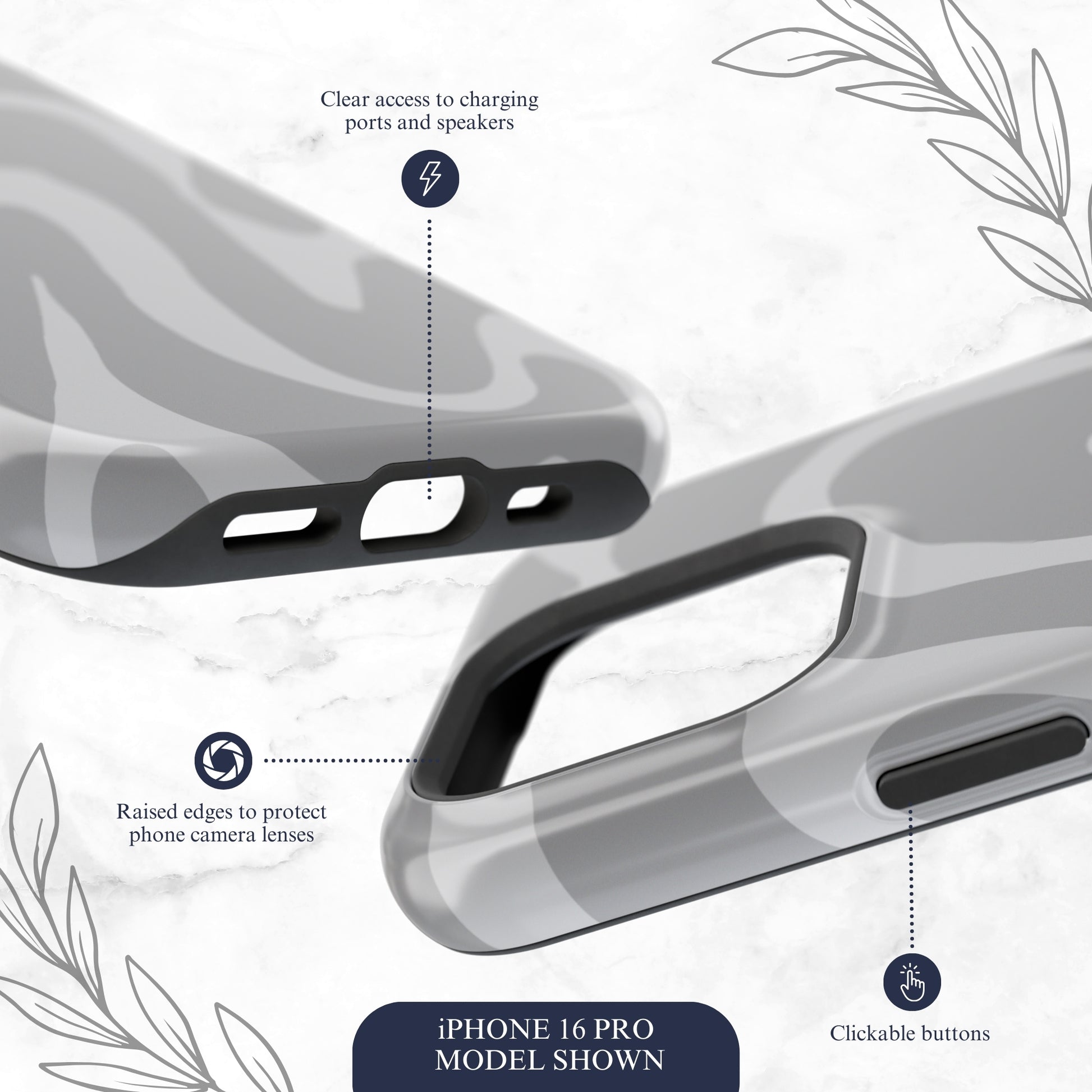 Grayscale - Magsafe iPhone Case Phone Case-aesthetic phone case-shockproof phone case-cute phone case-designer phone case-elegant phone case-luxury phone case-phone accessories-fashion accessory
